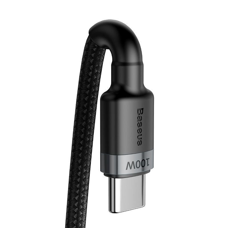 Καλώδιο USB-C/USB-C Cafule PD2.0 100W για Γρήγορη Φόρτιση (20V/5A) 2m (Γκρι/Μαύρο) Baseus - Image 3