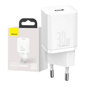 Γρήγορος Φορτιστής Super Si 1C 30W Λευκό BASEUS