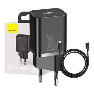 Γρήγορος Φορτιστής Super Si 1C 30W μαύρος BASEUS