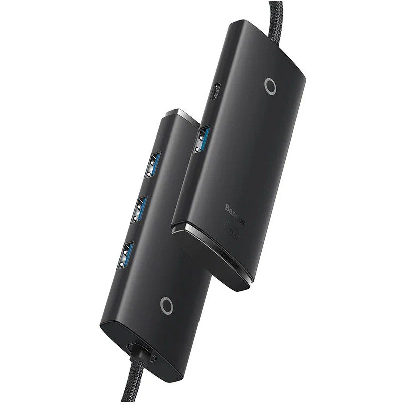Διανομέας USB 4 σε 1 4xUSB 3.0 & USB-C μαύρος BASEUS - Image 4