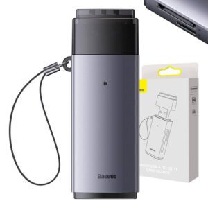 Συσκευή Ανάγνωσης Καρτών Μνήμης SD/TF, USB Lite Series (Γκρι) Baseus