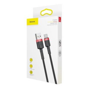 Καλώδιο USB σε USB-C 2A 2M κόκκινο&μαύρο Baseus