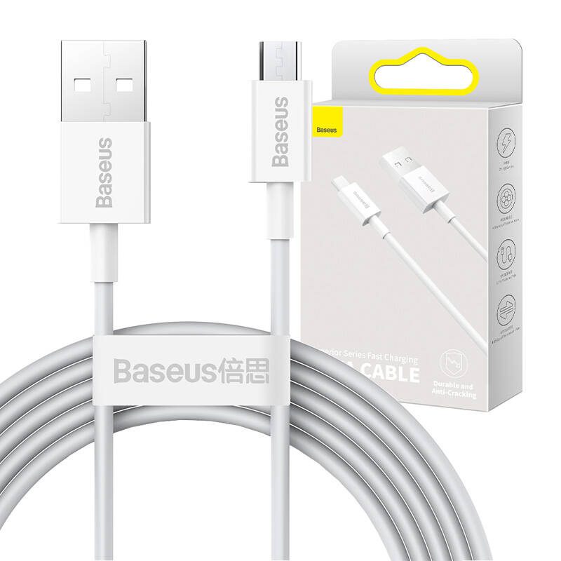 Καλώδιο USB σε MicroUSB Superior Series, 2A, 2m (Λευκό) Baseus
