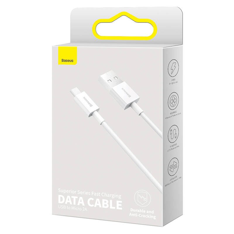 Καλώδιο USB σε MicroUSB Superior Series, 2A, 2m (Λευκό) Baseus - Image 6