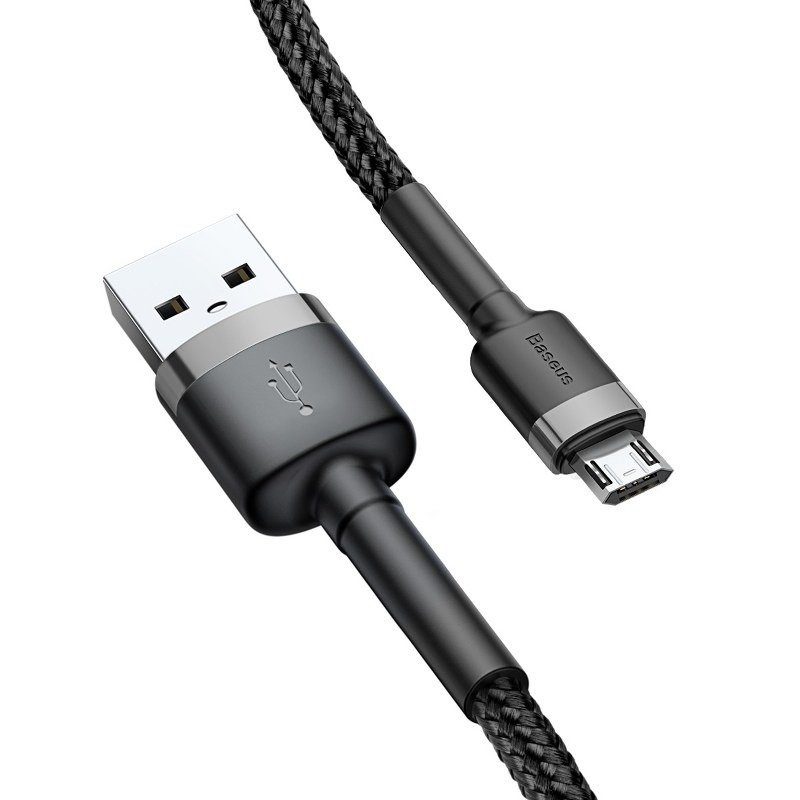 Καλώδιο MicroUSB Cafule 2.4A 1m (Γκρι/Μαύρο) - Image 5