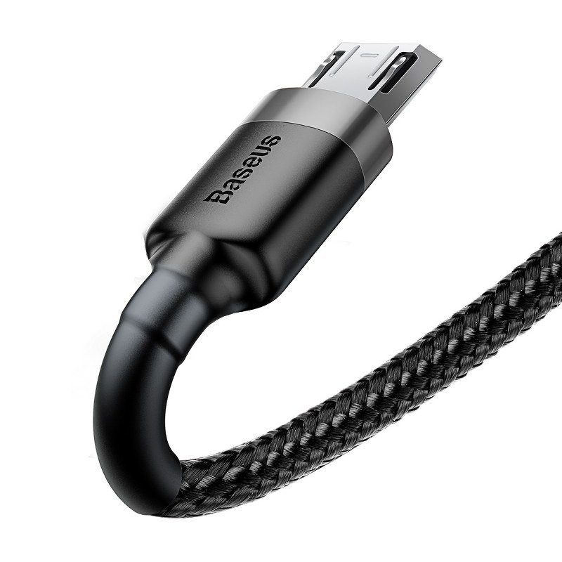 Καλώδιο MicroUSB Cafule 2.4A 1m (Γκρι/Μαύρο) - Image 6