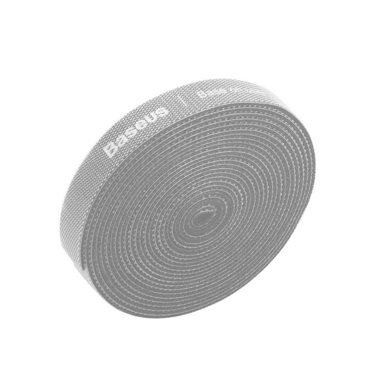 Δεματική Ταινία Καλωδίων Velcro Rainbow Circle Straps 3m (Γκρι) Baseus