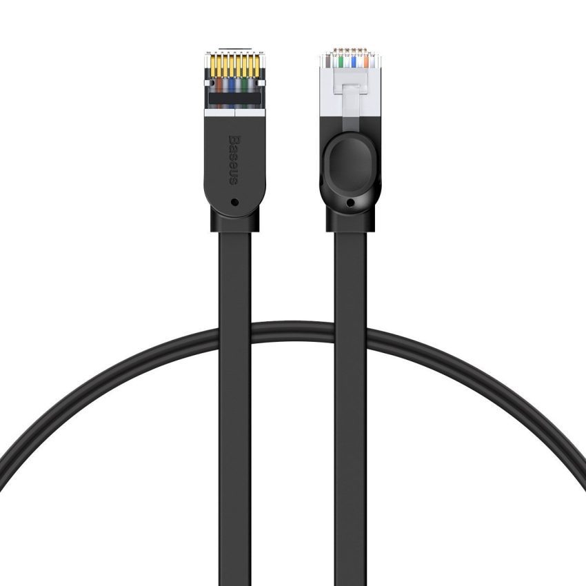 Καλώδιο Δικτύου RJ45 Cat 6 UTP Ethernet Flat 1m (Μαύρο) Baseus - Image 2