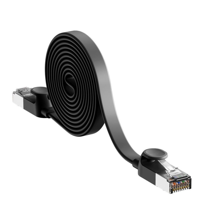 Καλώδιο Δικτύου RJ45 Cat 6 UTP Ethernet Flat 1m (Μαύρο) Baseus - Image 6