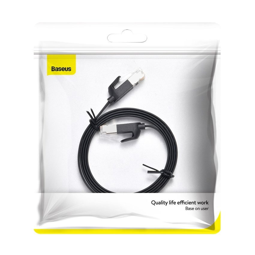 Καλώδιο Δικτύου RJ45 Cat 6 UTP Ethernet Flat 1m (Μαύρο) Baseus - Image 8