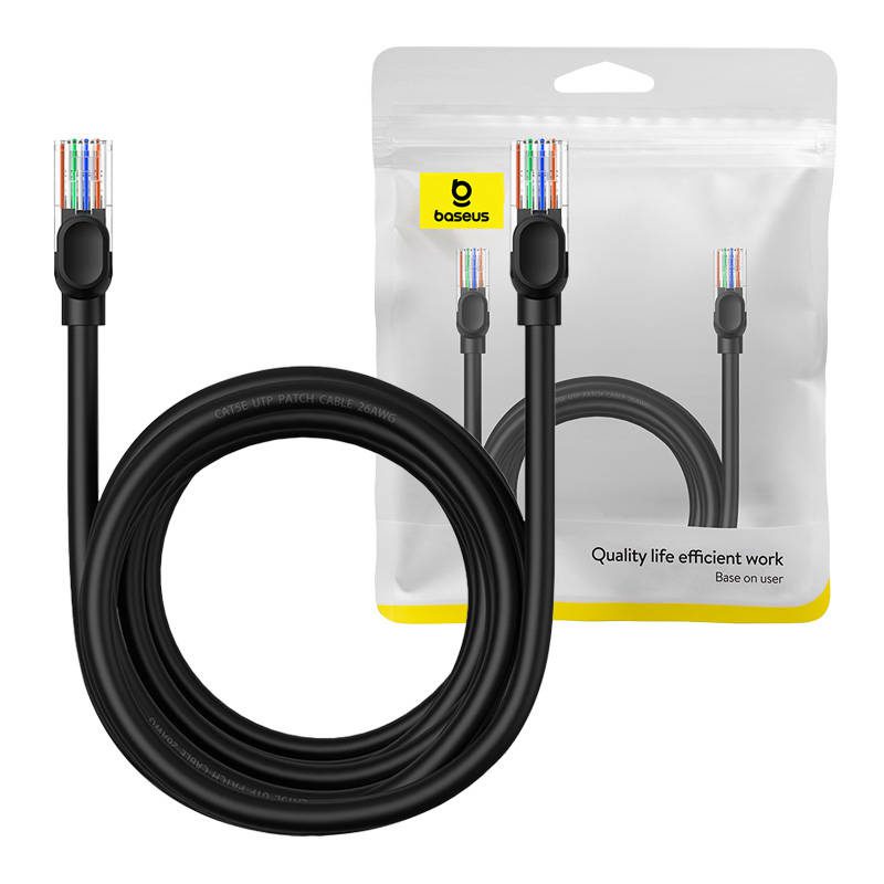 Καλώδιο Δικτύου Ethernet CAT5, 5m (Μαύρο) Baseus