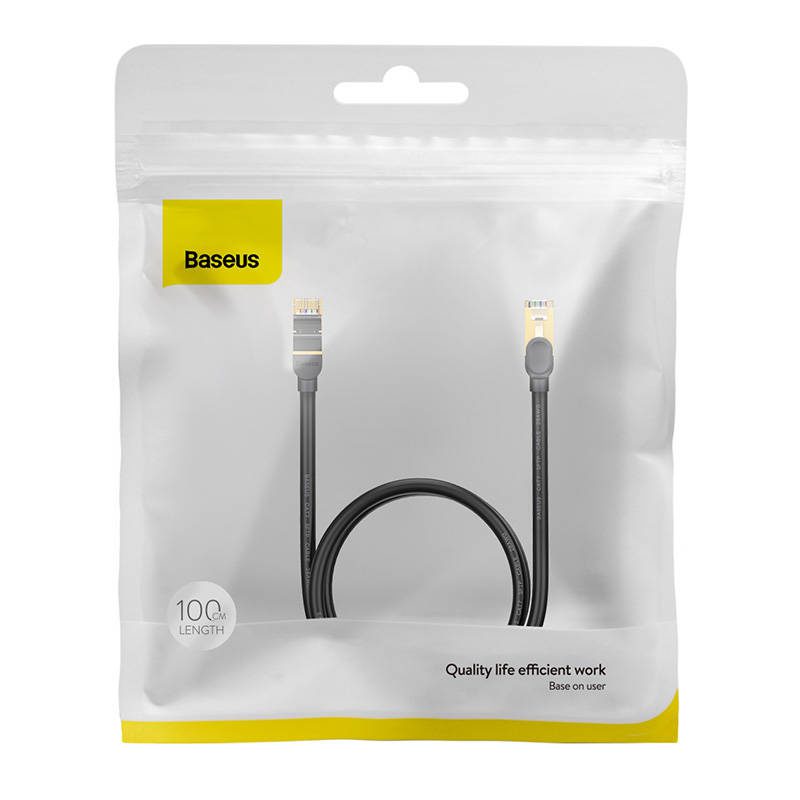 Καλώδιο Δικτύου Ethernet RJ45, 10Gbps, 1m (Μαύρο) Baseus - Image 2