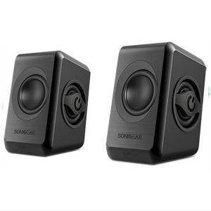 Ηχεία υπολογιστή USB/JACK quad bass 2.0 sonic gears μαύρο/γκρι